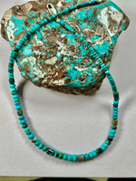 Bisbee Turquoise round beaded necklace