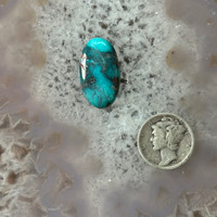 Smoky Bisbee Turquoise Cabochon - 1