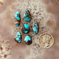 A Beautiful Bisbee Turquoise cabochon collection