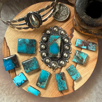 Bisbee Turquoise rectangle cabochon collection