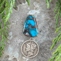 Royal blue smoky Bisbee turquoise cab