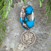 Royal Blue Bisbee Turquoise Cab with Quartz 564 kit