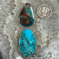 Two Unique Bisbee Turquoise Cabs