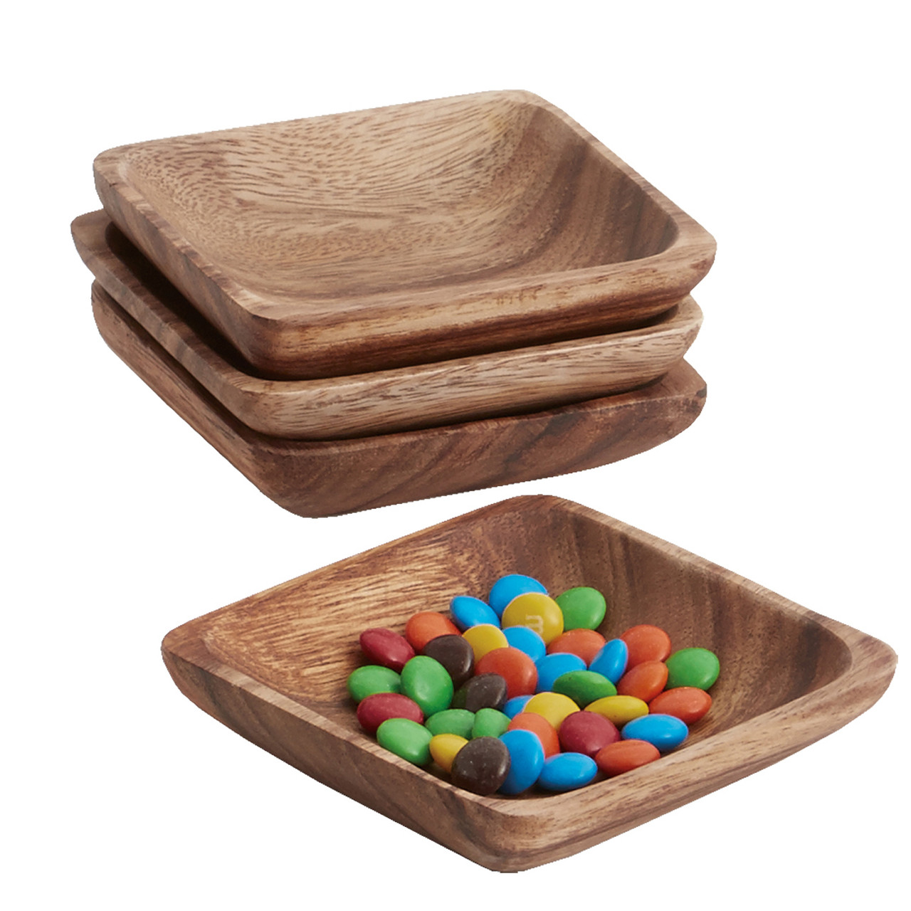 Wood Snack Dishes & Tray