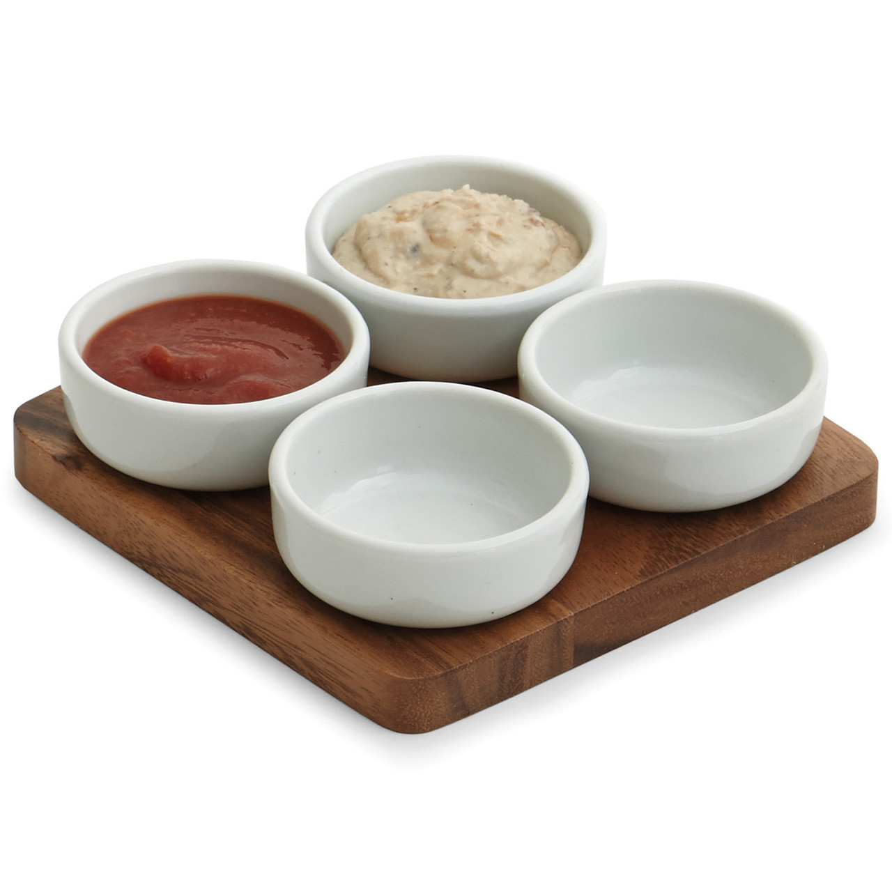 Pinch Bowl Set Wood & Ceramic Bowls