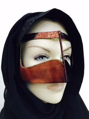 Batoola Metallic Bedouine Niqab Arab Veil Gulf Hijab Muslim Women Mask