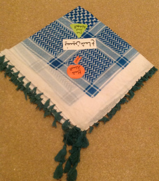 Blue White Shemagh Scarf