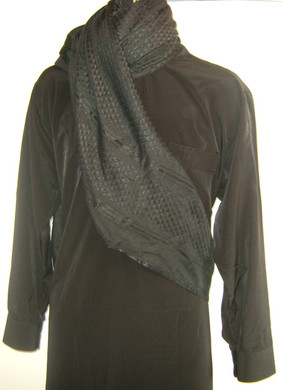 Black on Black Shemagh Scarf