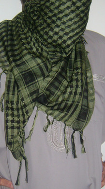 Army Green with Tassels Shemagh Scarf