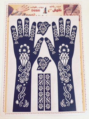 2 HANDS SHEETS HENNA STICKERS