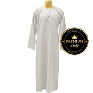 White UAE Thobes Thobe Jubba Mens Ramadan Eid Umrah Hajj Gift Islamic Costume Clothing