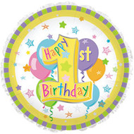 #1 "Pastel 1st Birthday" - 43cm Flat Foil