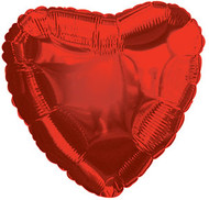 43cm Inflated Foil Heart - Red