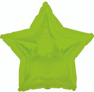 43cm Inflated Foil Star - Lime