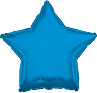 43cm Inflated Foil Star - Blue