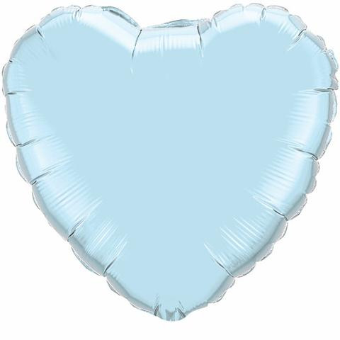 Flat 90cm Light Blue Foil Heart