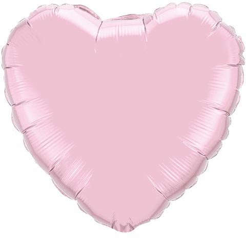 Flat 90cm Light Pink Foil Heart