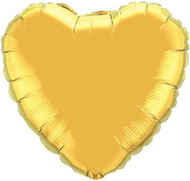 INFLATED 90cm Gold Foil Heart