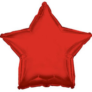 43cm Solid Red Stars - Flat Pack of 5