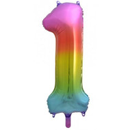 86cm #1 Rainbow Splash - Inflated Shape