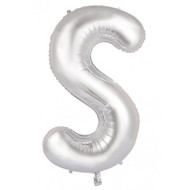 86cm Silver S - Inflated