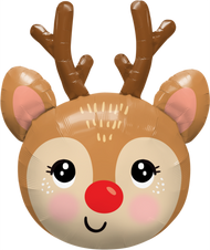 87cm "Red Nose Reindeer" - Inflated Shape