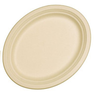 325mm x 260mm Natural Sugarcane Oval Plate - Pack 10