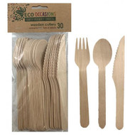 Natural Sugarcane Cutlery - Pack 30