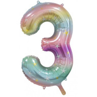 86cm #3 Pastel Rainbow - Inflated Shape