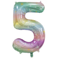 86cm #5 Pastel Rainbow - Inflated Shape