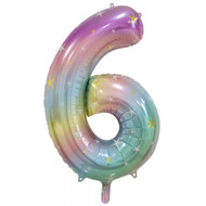 86cm #6 Pastel Rainbow - Inflated Shape