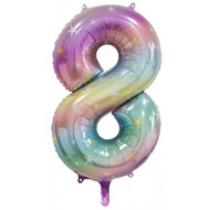 86cm #8 Pastel Rainbow - Inflated Shape