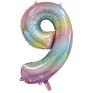 86cm #9 Pastel Rainbow - Inflated Shape