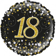 #18 Black Gold - 45cm Inflated Foil