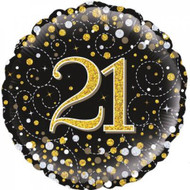 #21 Black Gold - 45cm Inflated Foil