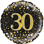 #30 Black Gold - 45cm Inflated Foil
