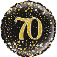 #70 Black Gold - 45cm Inflated Foil