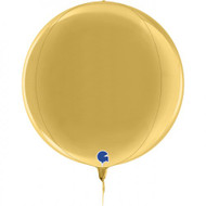 15" Inflated Foil Globe - Gold