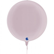 11" Inflated Foil Globe - Pastel Pink