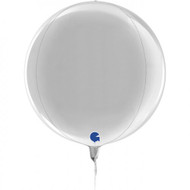 11" Inflated Foil Globe - Silver
