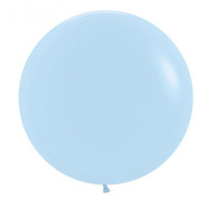 60cm Inflated Latex - Matte Pastel Blue
