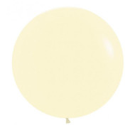 60cm Inflated Latex - Matte Pastel Yellow