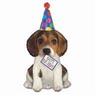 102cm Birthday Puppy - Flat Shape