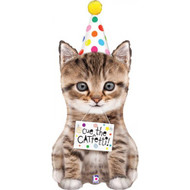 102cm Birthday Kitten - Flat Shape