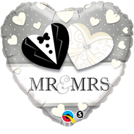 Wedding "Mr & Mrs" - 45cm Flat Foil
