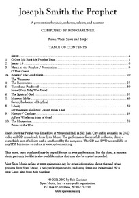 Joseph Smith the Prophet - Piano/Vocal Score & Script