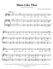 More Like Thee - w/ Violin Solo