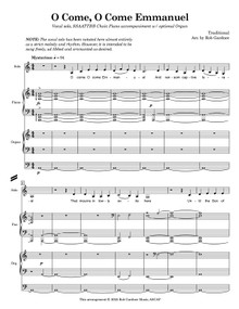 O Come, O Come Emmanuel - Vocal solo, Choir, Piano accomp. w/ opt. Organ