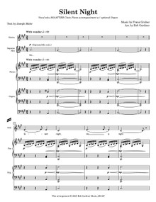 Silent Night - Vocal solo, Choir, Piano accomp. w/ opt. Organ