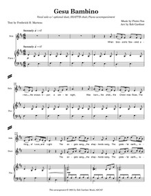 Gesu Bambino - Vocal solo w/ opt. Duet, Choir, Piano accomp. w/ opt. Violin Solo or String Quartet